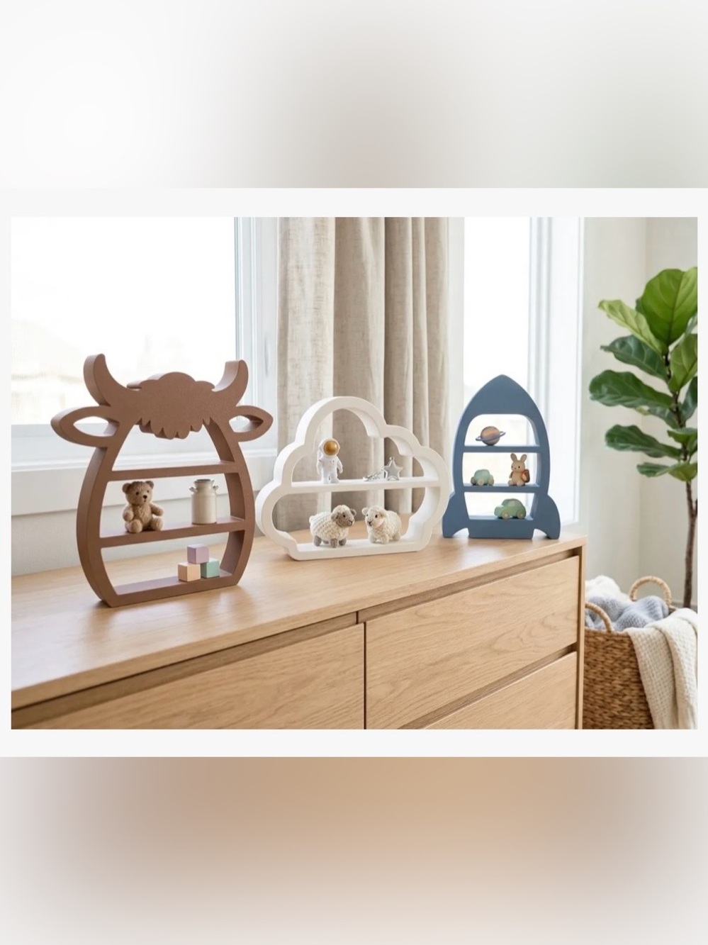 Highland cow mini table shelf or wall decor!